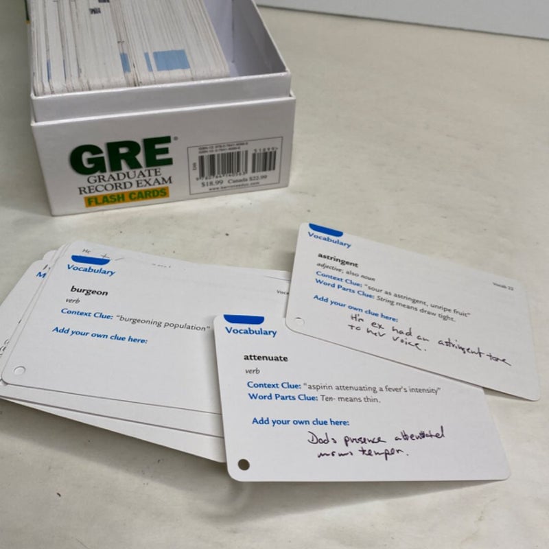 Barron's GRE Flash Cards