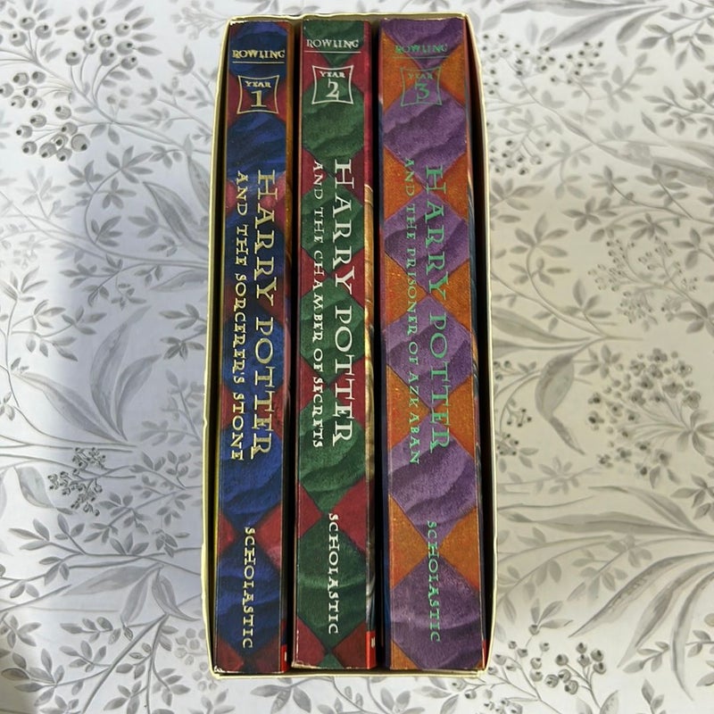 SCHOLASTIC HARRY POTTER BOOKS 1, 2, &3