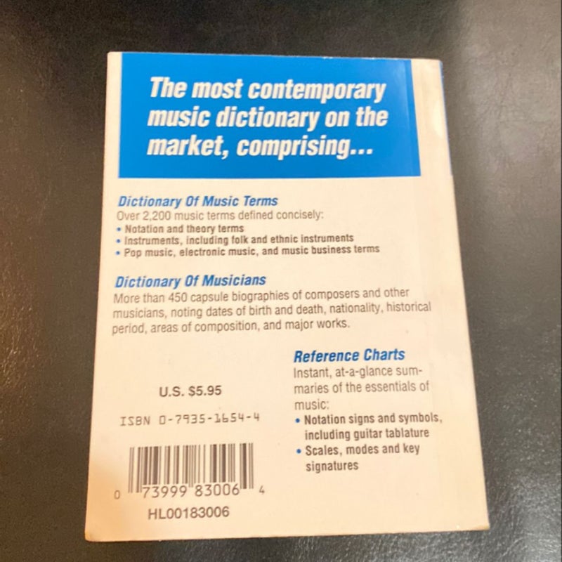 The Hal Leonard Pocket Music Dictionary