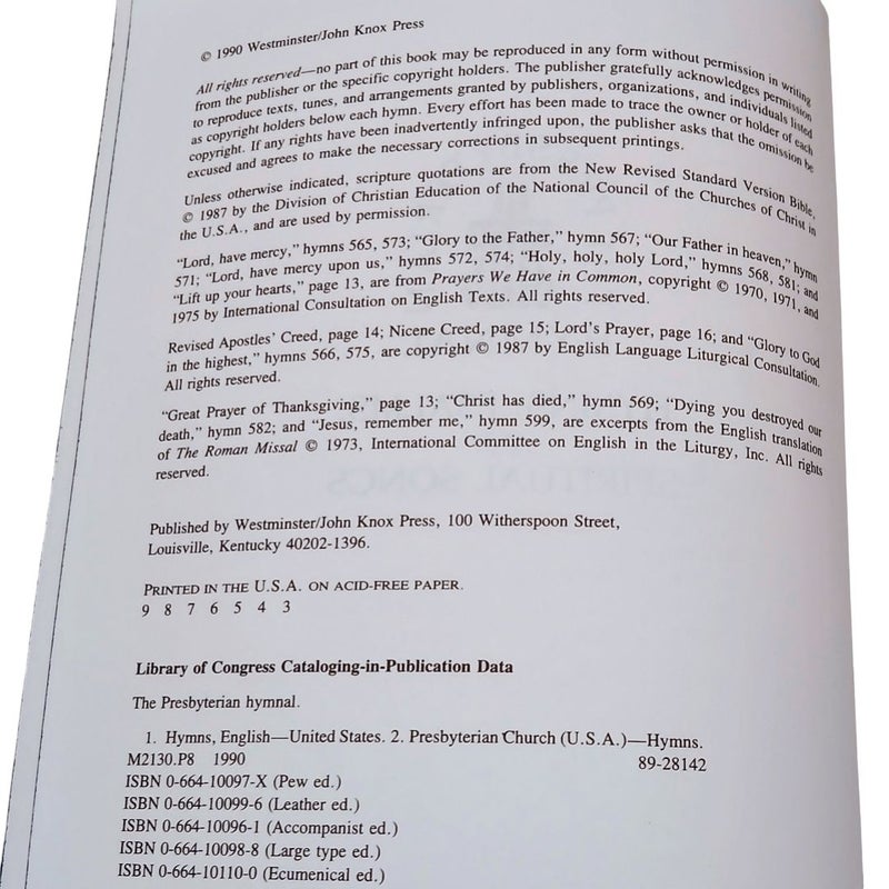 The Presbyterian Hymnal