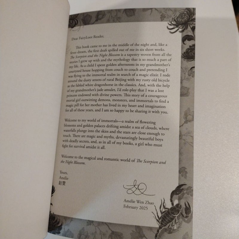The Scorpion and the Night Blossom - Fairyloot Exclusive & Preorder Incentives