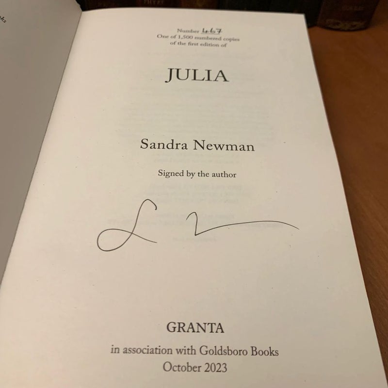 GOLDSBORO Julia, 467/1500 Signed First Edition