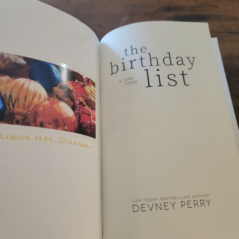 The Birthday List (Ex-Library Copy)