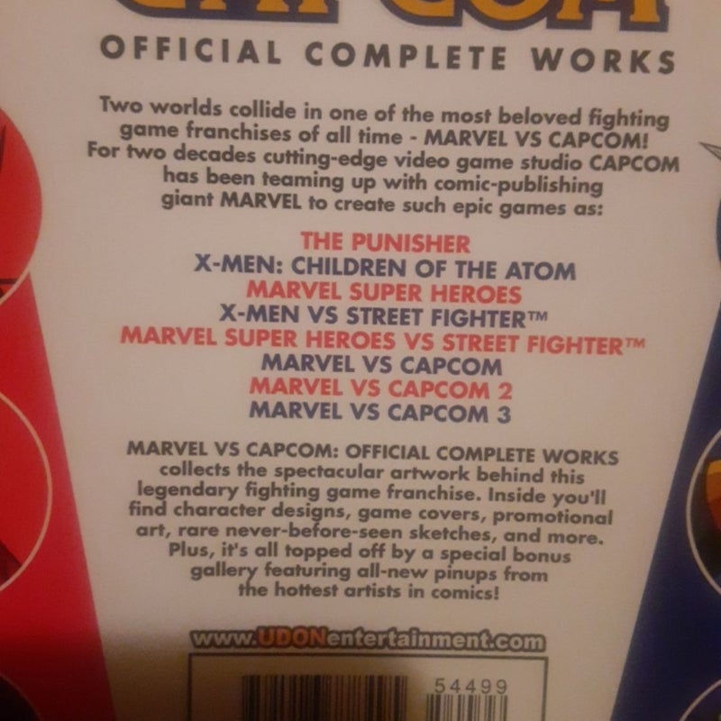 Marvel Vs Capcom Official complete Works art book by Udon