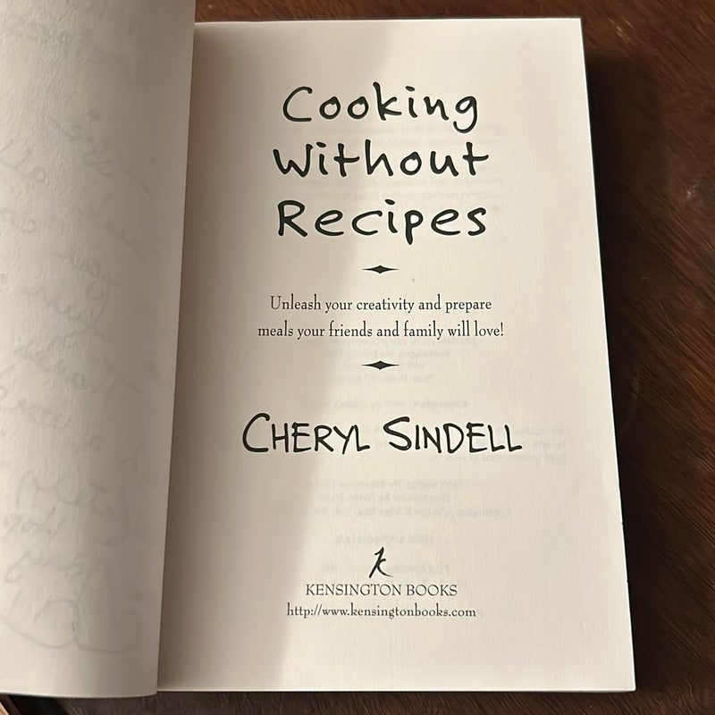 *Signed* Cooking Without Recipes