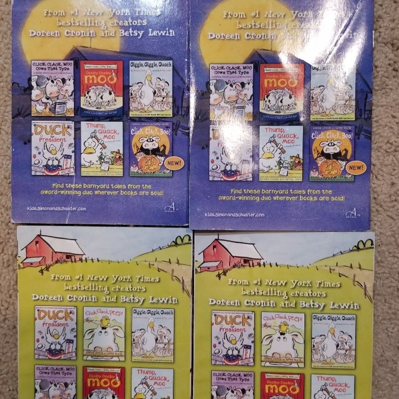 Lot of Doreen Cronin and Betsy Lewin Chick Fil A books
