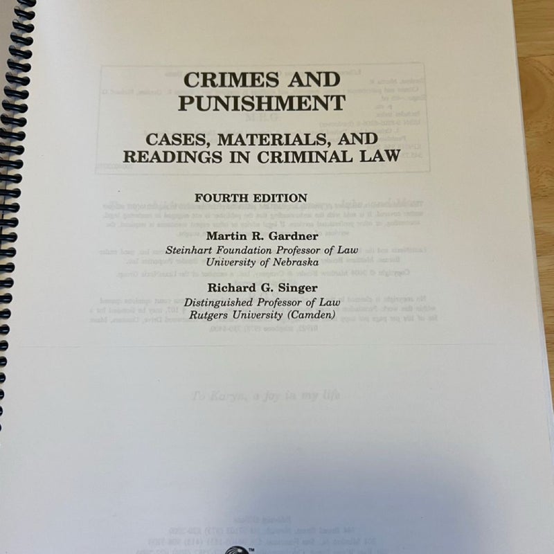 Crimes and Punishment