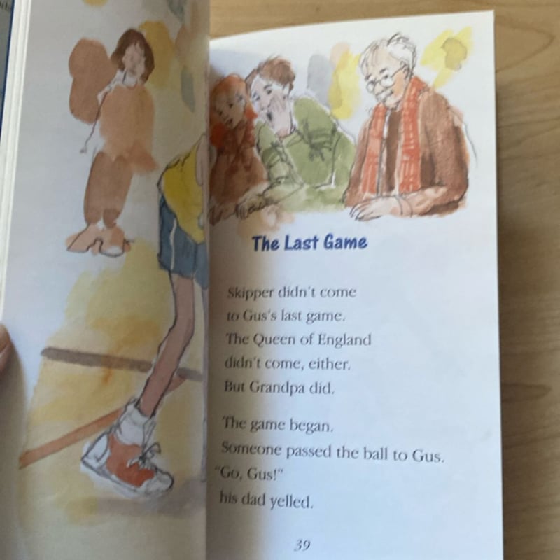 Gus and Grandpa at Basketball