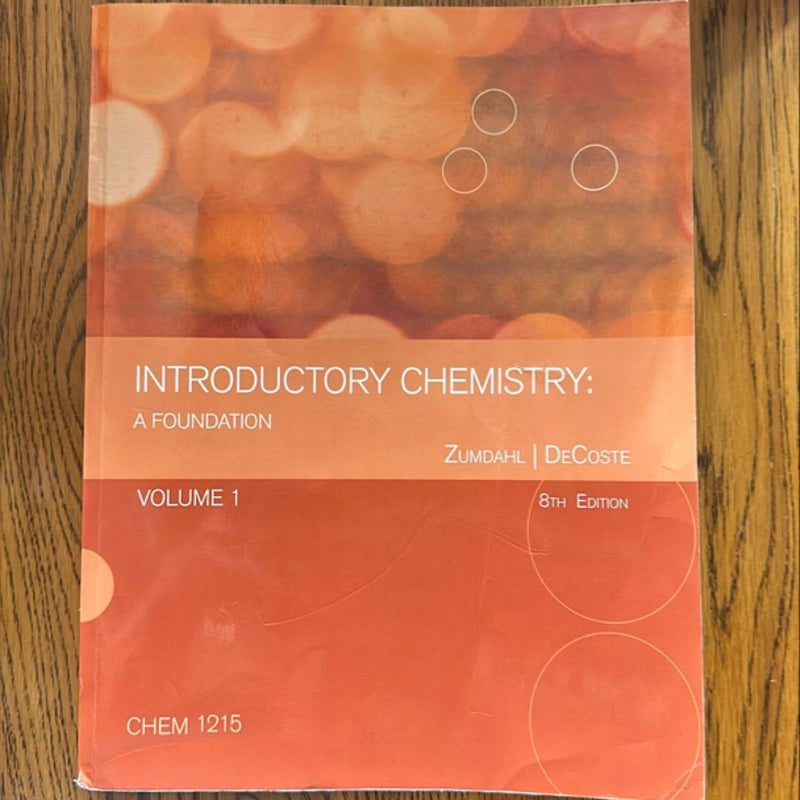 Acp Introductory Chemistry: Afoundation Vol 1