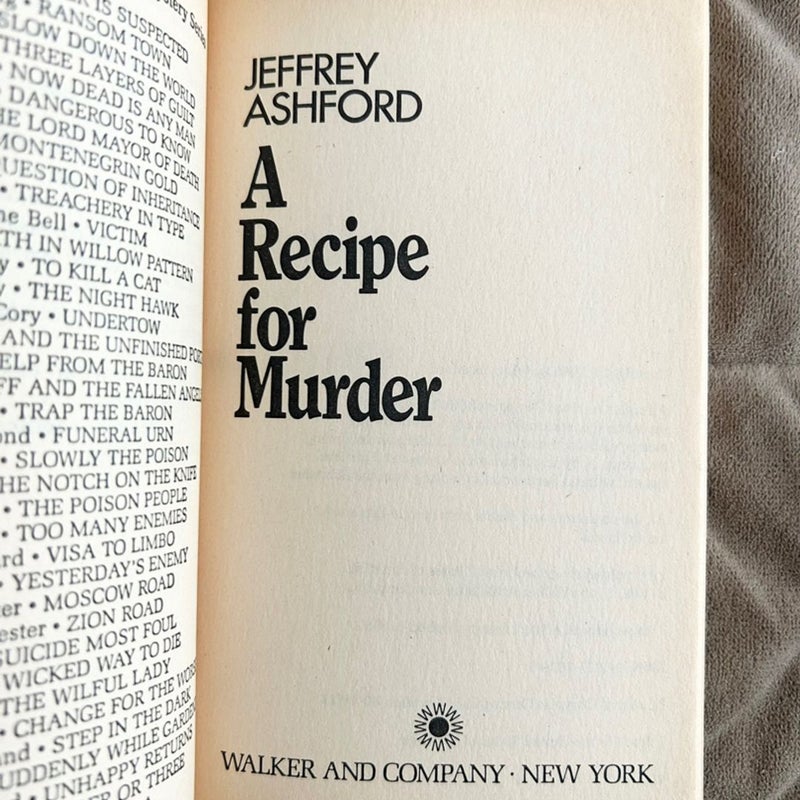 A Recipe for Murder 2231