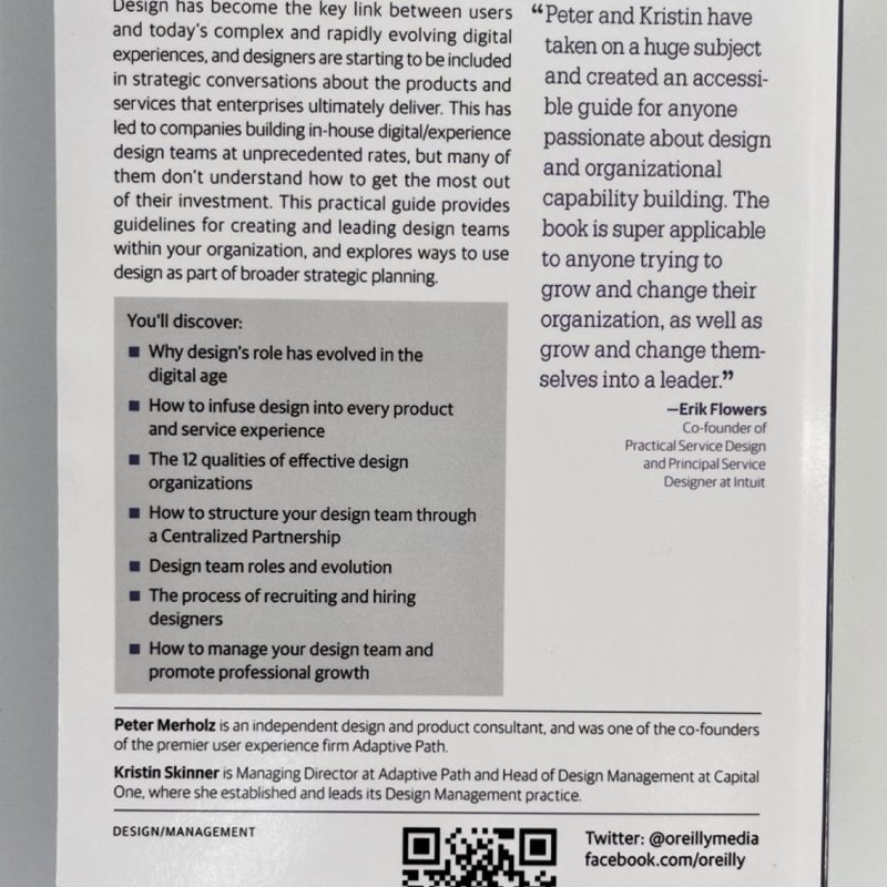 Org Design for Design Orgs by Peter Merholz, Kristin Skinner
