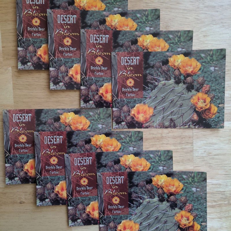 Desert in Bloom, Prickly Pear Cactus Postcards (Set of 8)
