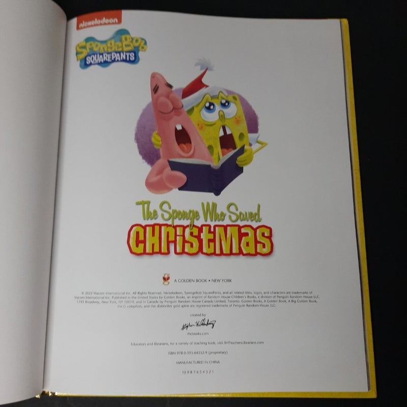 The Sponge Who Saved Christmas [SpongeBob SquarePants] [Big Golden Book]