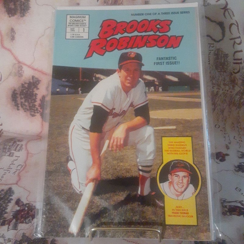 Brooks ROBINSON #1 Magnum Comics 1992, FRANK THOMAS. By Joe Orsak, and Legend Joe Sinnott ! 1st printing.  Biographies of Baseball legends Brooks Robinson of the Baltimore Orioles and a back up story about Pittsburgh Pirates player Frank Thomas.