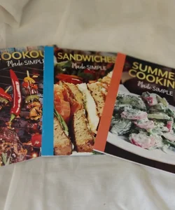 Three Great Summer Cookbook Summer Cooking, Sandwiches, and Cookout Made Simple