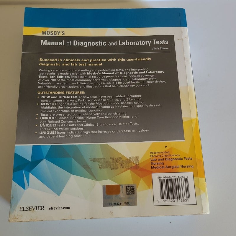 Mosby's Manual of Diagnostic and Laboratory Tests