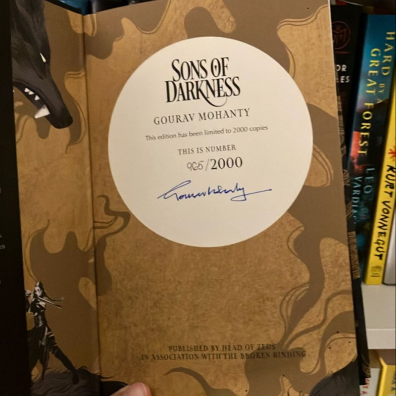 Sons of Darkness - The Broken Binding signed edition