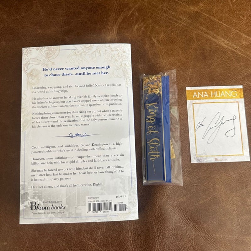 King of sloth signed by ana huang with preorder bookmark