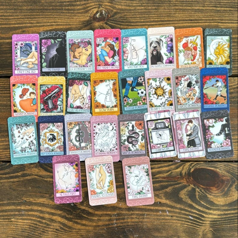 Romance Book Trope Tarot Cards