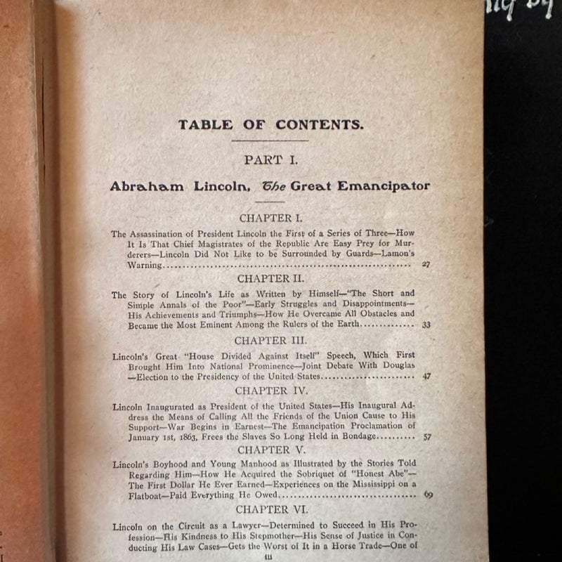 Our Martyr Presidents Presidents Their Illustrious Lives HCB Book Antique 1901