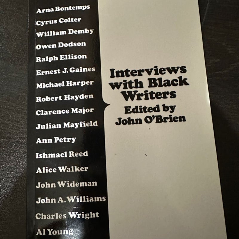 Interviews with Black Writers