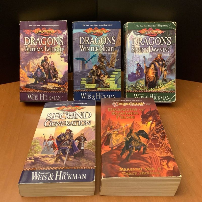 DragonLance: Complete Chronicles, War of Souls Trilogy: Dragons of Autumn Twilight, Dragons of Winter Night, Dragons of Spring Dawning, Second Generation, Dragons of Summer Flame, Dragons of a Fallen Sun, Dragons of a Lost Star, Dragons of a Vanished Moon 