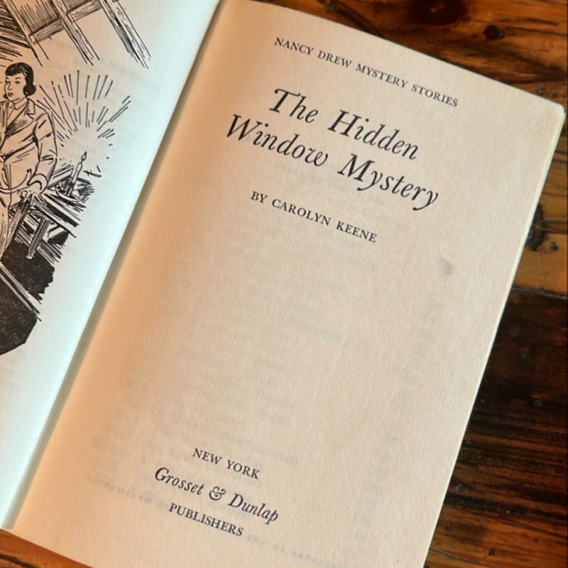 Carolyn Keene THE HIDDEN WINDOW MYSTERY Nancy Drew HC Vintage 1956