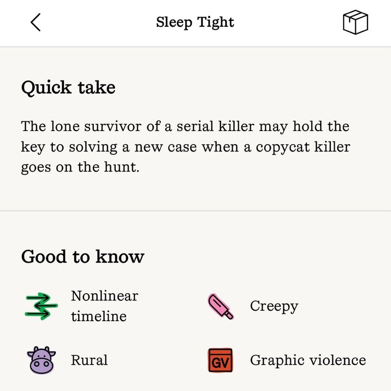 Sleep Tight BOTM Book