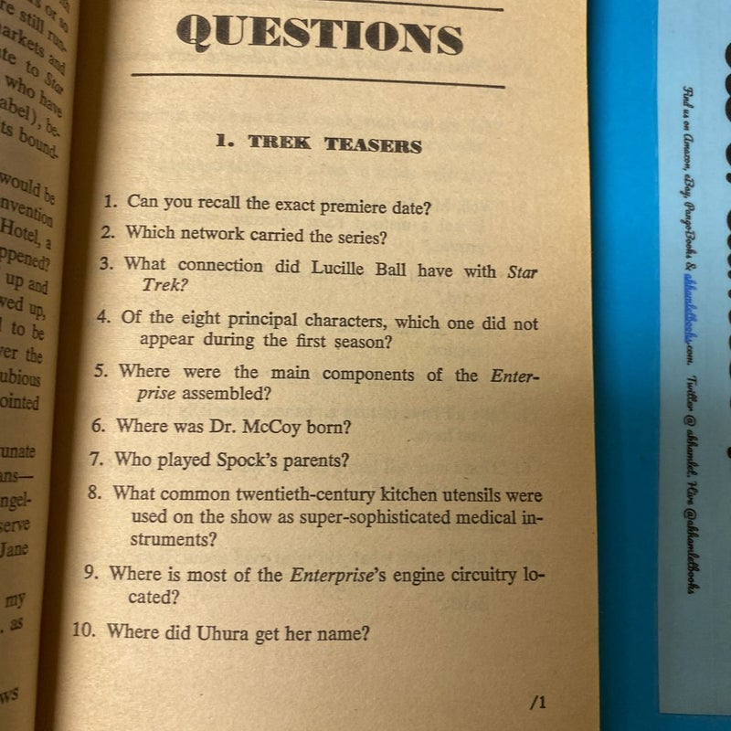 Trekkie Quiz Book