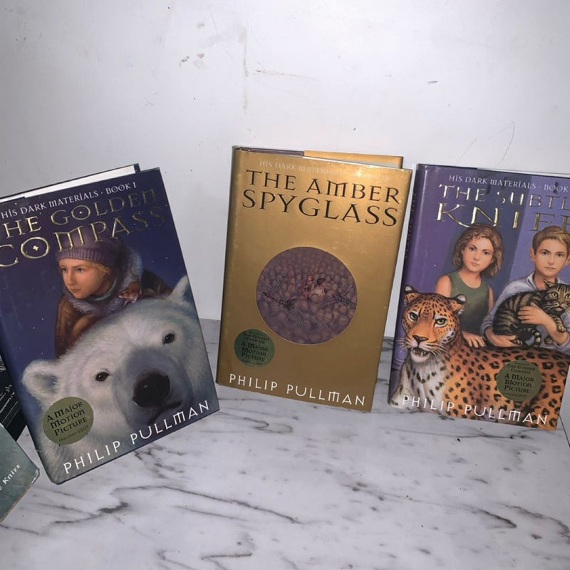 His Dark Materials 1-3-Books Hardcover Boxed Set the golden compass ect 