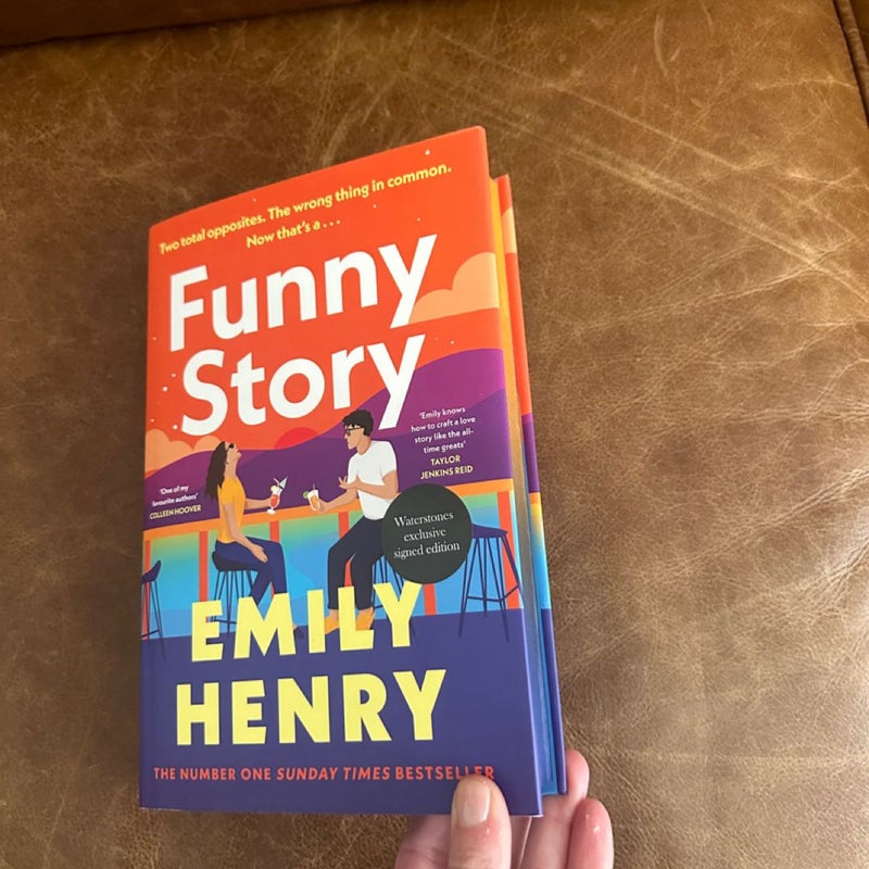Funny story waterstones exclusive signed edition by emily henry