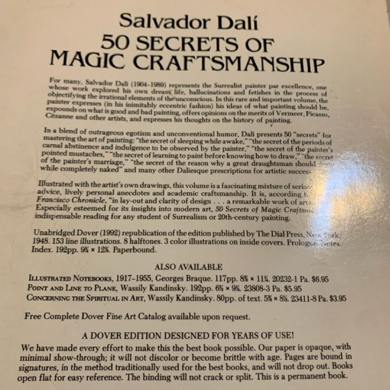 Salvador Dali 50 secrets of magic craftsmanship  