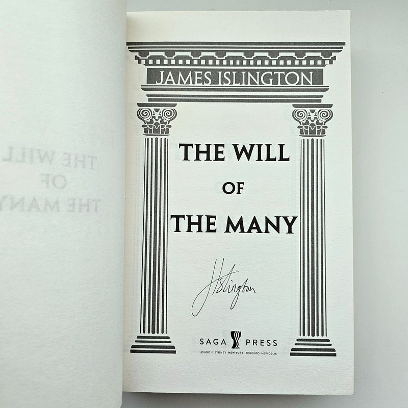 The Will of the Many SIGNED by James Islington Deluxe Hardcover First Print NEW