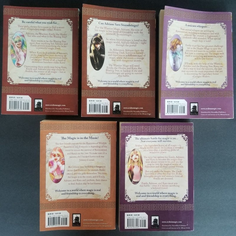 RARE 2008 "REVISED EDITIONS" SET OF AVALON WEB OF MAGIC BOOKS BY RACHEL ROBERTS