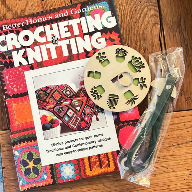 Crochet & Knitting Book and yarn holder 