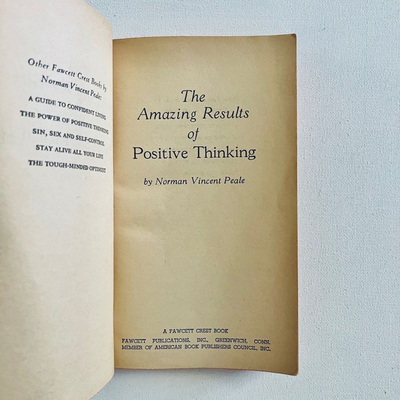 The Amazing Results of Positive Thinking 1968 Fawcett Crest