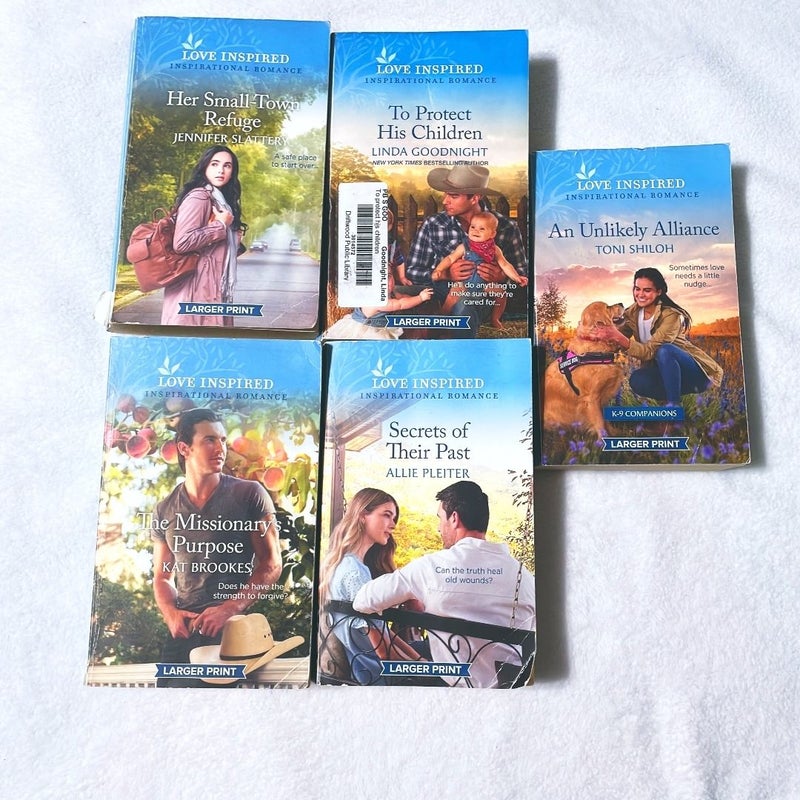 Love Inspired Inspirational Romance 5 Book Paperback Bundle