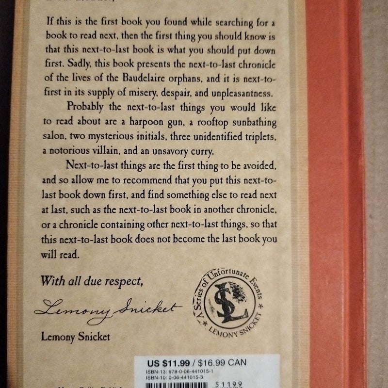 A Series of Unfortunate Events #12: the Penultimate Peril