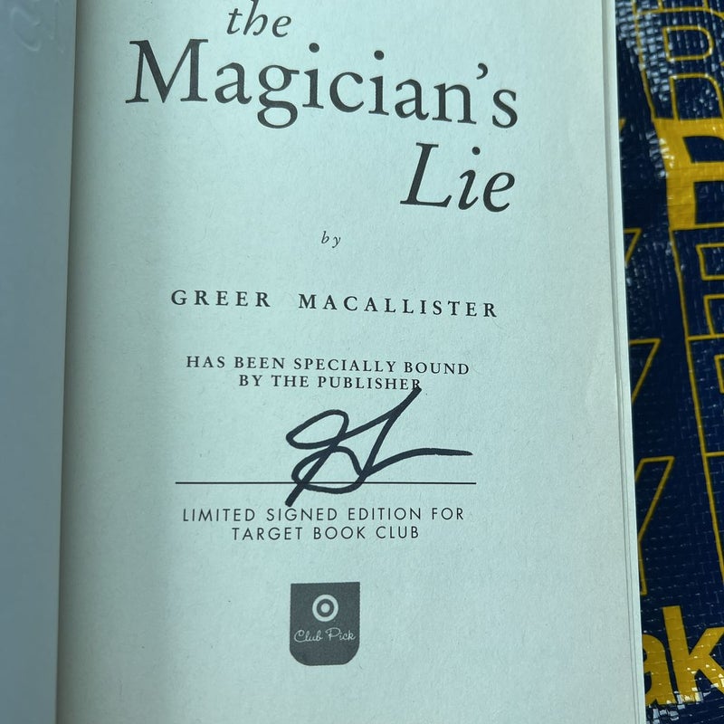 The Magician’s Lie autographed copy