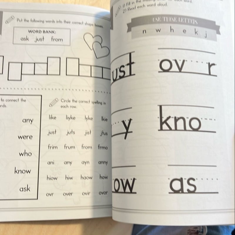 Sight Words and Spelling Workbook for Kids Ages 6-8