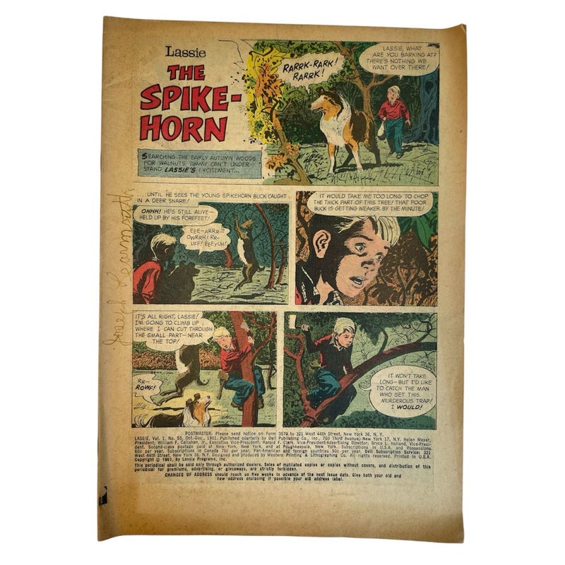 Vintage 1960s Comic Lot of 6: Lassie & Rin Tin Tin Coverless/Remaindered Set