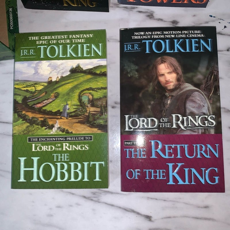 The Lord Of The Rings JRR Tolkien Box Set 4 Books (2001, Paperback) vintage book set The Two Towers