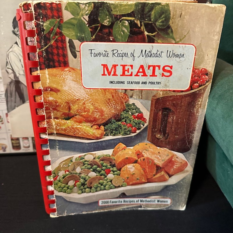 Favorite Recipes of Methodist Women MEATS Cookbook Spiral Bound 1960’s