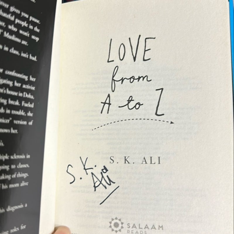 Signed Love from a to Z