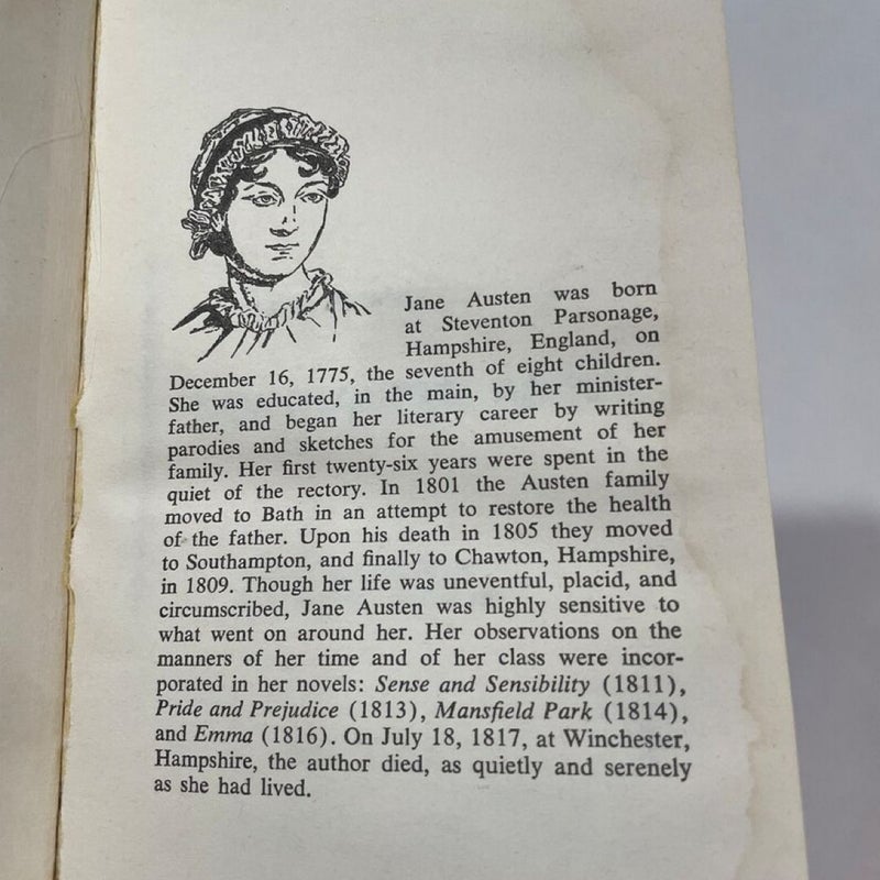 Northanger Abbey by Jane Austen 1965 Signet Edition Gothic Classics Paperback Book & Bookmark Set