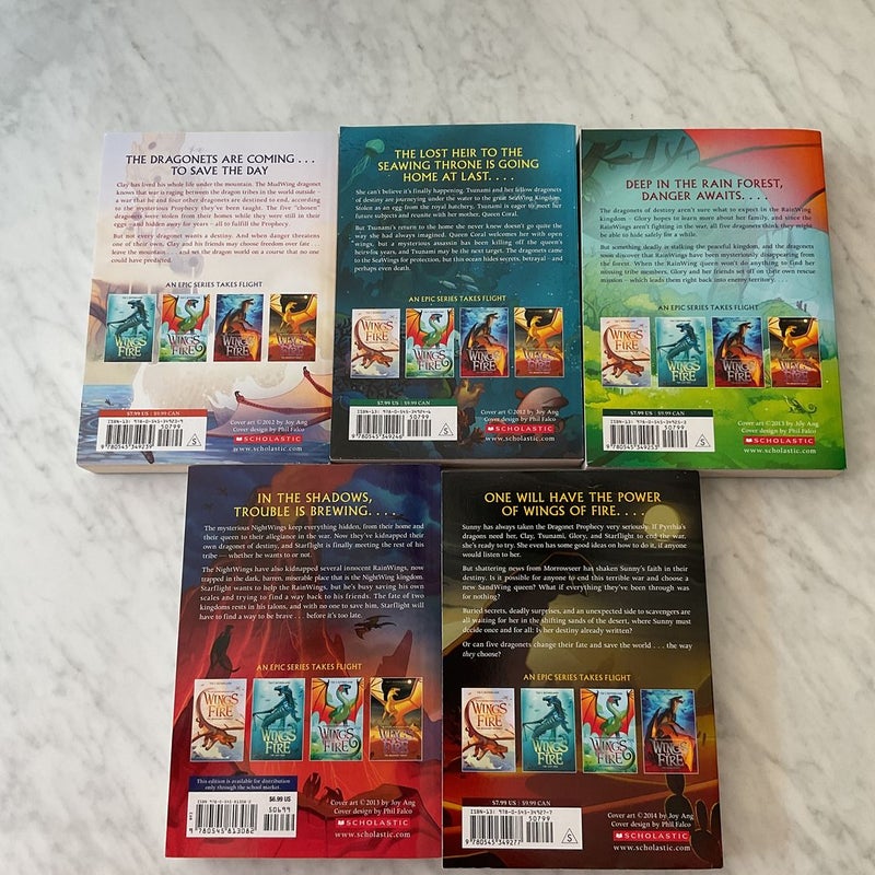 Wings of Fire books 1-5