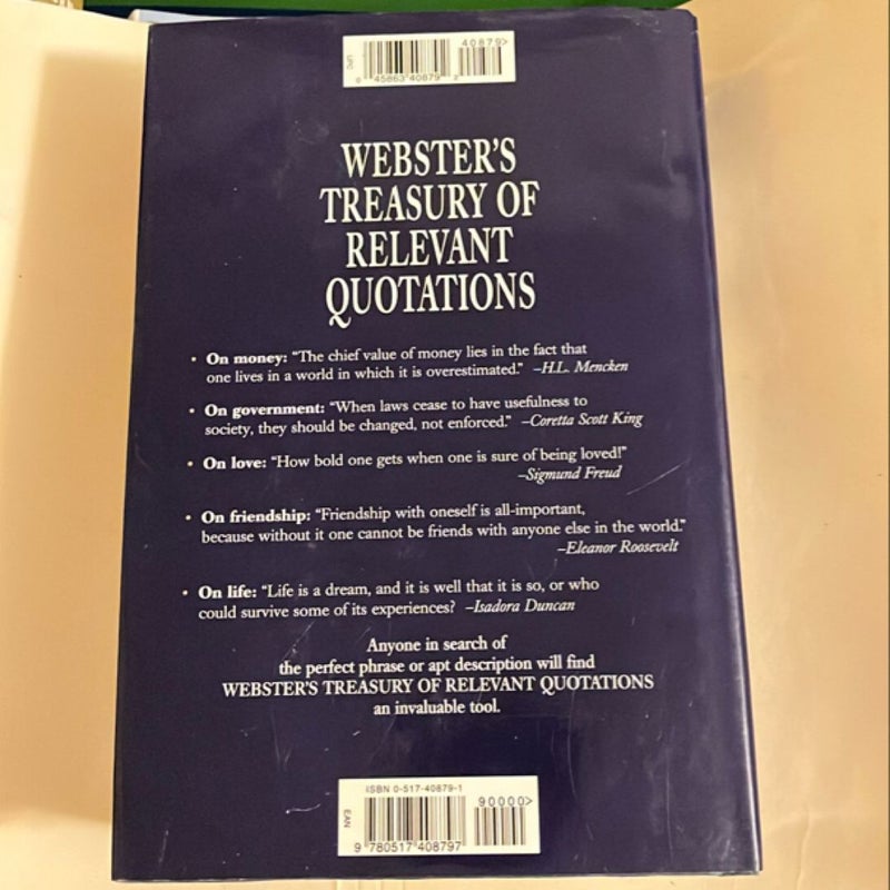 Webster's Treasury of Relevant Quotations