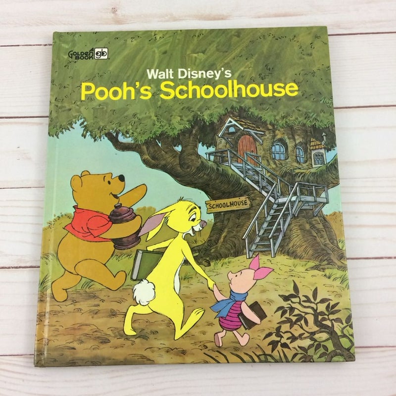 Walt Disney's Pooh's Schoolhouse Golden Book 1978 Hardcover
