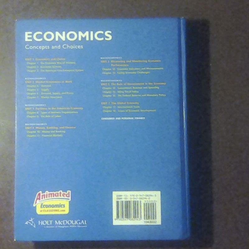 Holt McDougal Economics Concepts and Choices