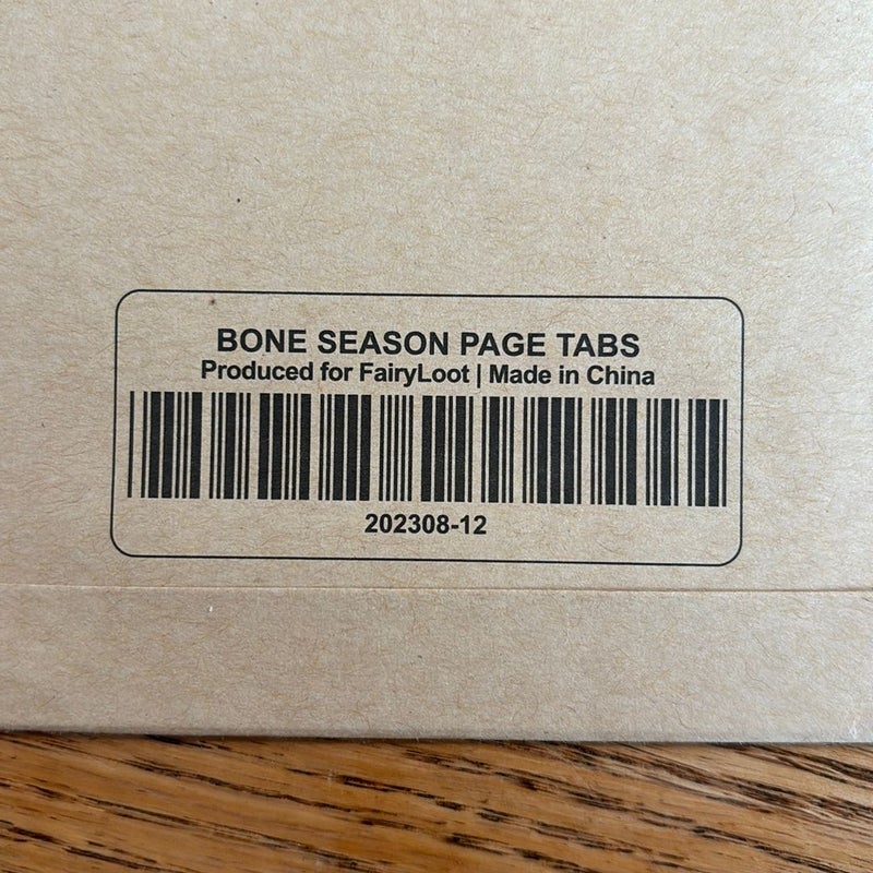 Fairyloot Exclusive, Bone Season Inspired Book Tabs